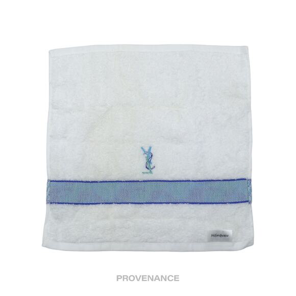 🔴 Yves Saint Laurent YSL Face Towel - White French Terry - Picture 2 of 3
